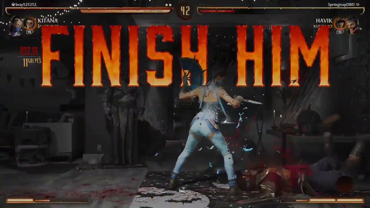 Kitana vs Havik, Kombat League, T13, Janet Cage cameo, MK2 movie skin
