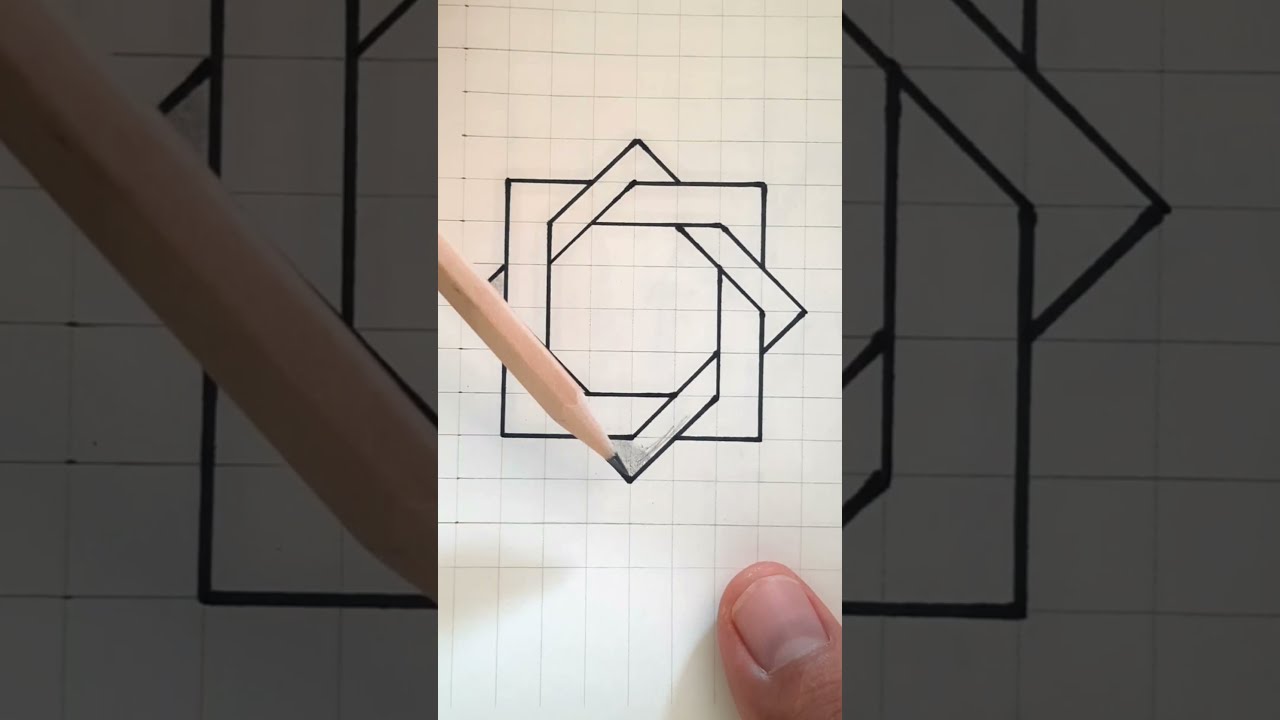 Hướng dẫn vẽ khối lập phương 3D đơn giản  How to draw a cube 3D simple   3D trick art  YouTube