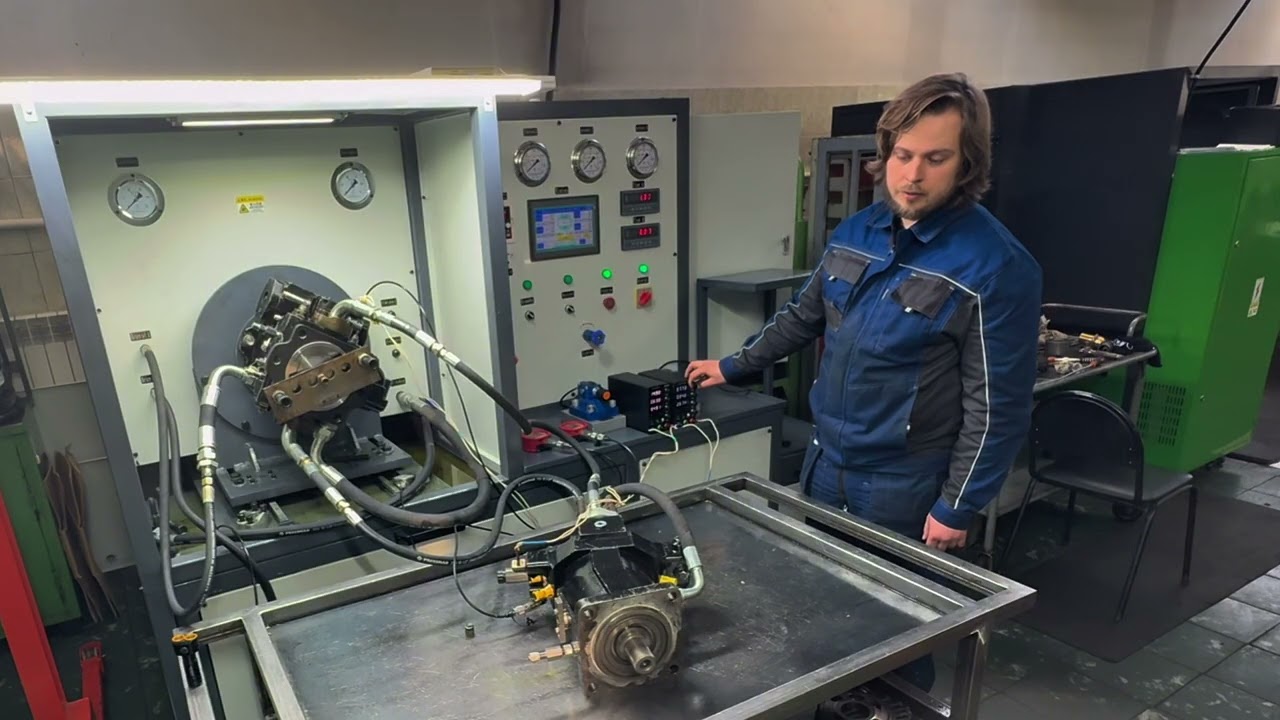 Проверка гидравлического мотора Rexroth гидростатического привода JOHN DEERE 1510 (FORVARDER)