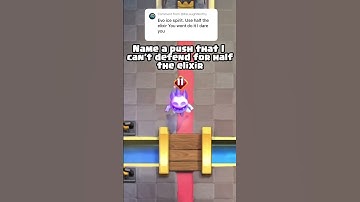 Name a push that I can’t defend for half the elixir #clashroyale