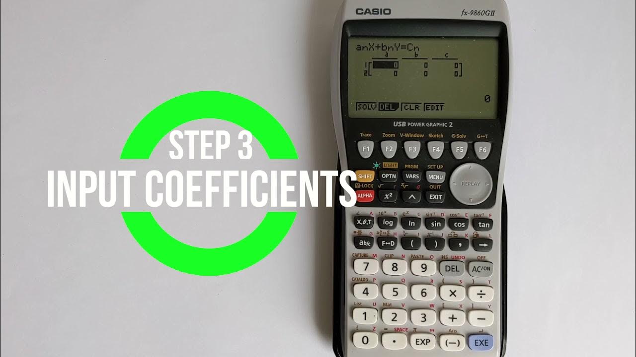 How to Solve Simultaneous Equations on a CASIO fx9860GII Graphing