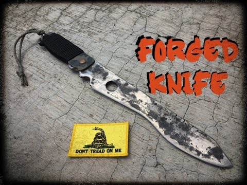 This is a homemade knife I fabricated with the help of a local blacksmith. We worked over several days to get the results you see - not the greatest, but I t...