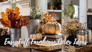 Beautiful Small Rustic Farmhouse Decorating Ideas for Fall 🍂 Cozy &amp; Inviting Home Decor Tips 🍁