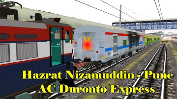 12264/Hazrat Nizamuddin - Pune AC Duronto Express || IR In MSTS Open Rail