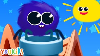 Itsy Bitsy Spider Song ft. Sun & Rain Clouds | Youkids Nursery Rhymes