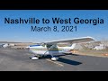 Cessna 182 Flight From Nashville to West Georgia