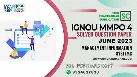 IGNOU MMPO 4 previous year Solved Question paper (JUNE 2023) | MMPO 004 | MBA | IGNOU Question paper