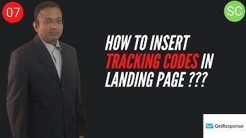 how to insert tracking codes in landing page | GetResponse Tutorial | Sanjay Carpenter