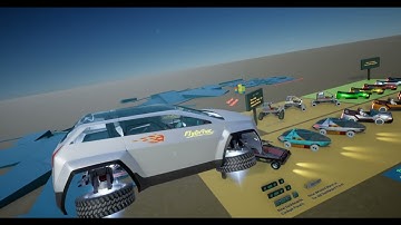 "Unity Fan" car model flying.