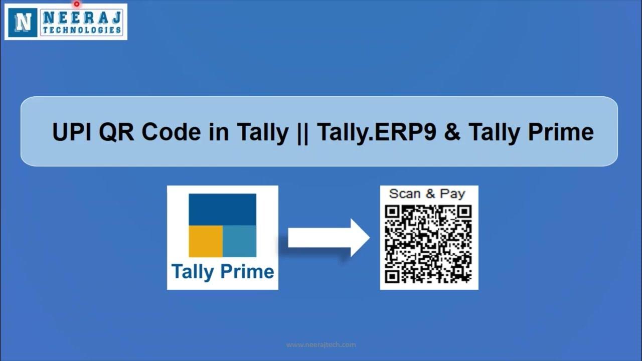 UPI QR Code in Tally Invoice YouTube