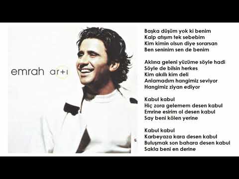 Emrah - Kabul (Orijinal Karaoke)