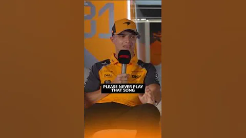 Lando hates the "It's Friday then.." song 🤣🎶 #f1 #formula1 (source: @Formula1)