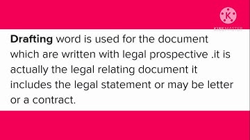 What is drafting, pleading & conveyancing??