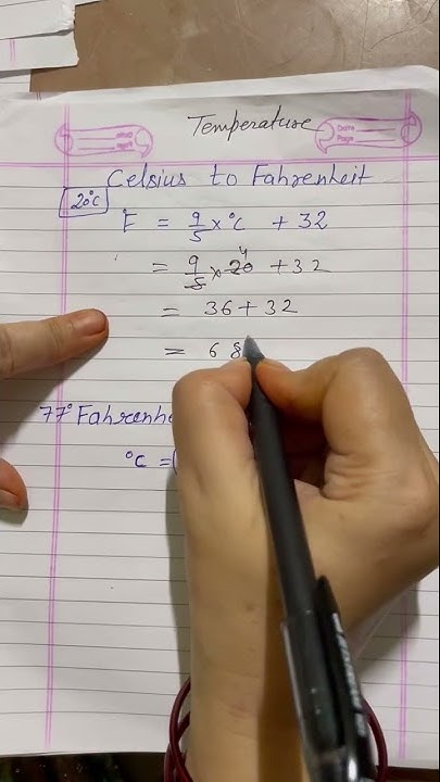 Formula to convert temperature from fahrenheit to celsius