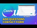 How to Add Questions to Contact Form in Canva (2025)
