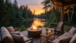 Details A Cozy Autumn Sunset by the Lake 🍂🔥 Campfire & Peaceful Nature Ambience Update