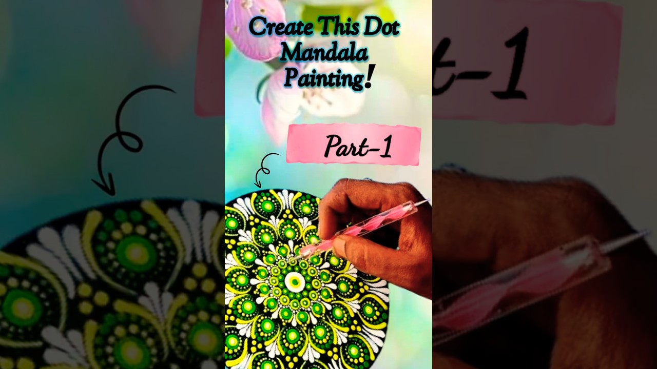 How to paint Dot mandala/Dot Art Painting Acrylic / Mandala art/Mandala on canvas part-1 