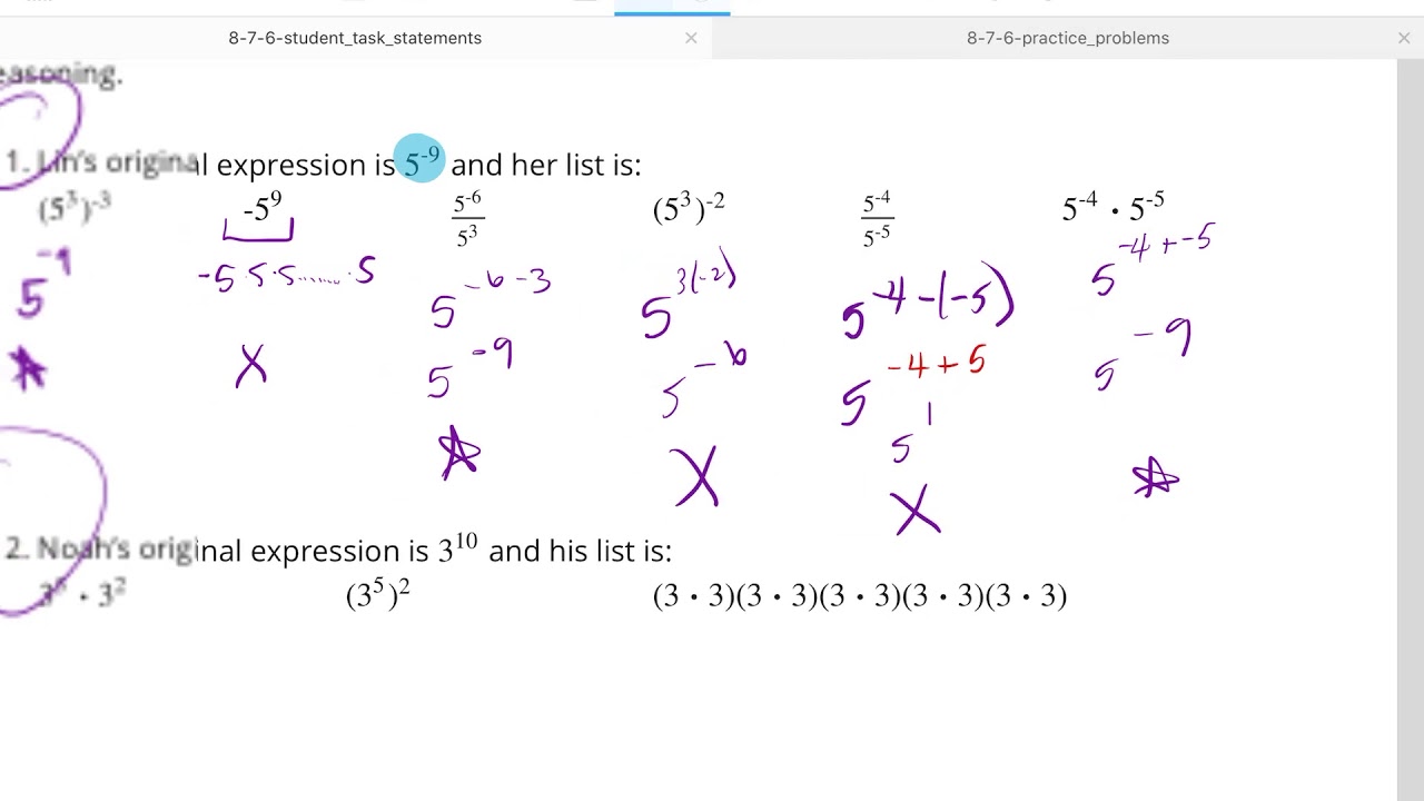 unit 7 lesson 6 homework answer key