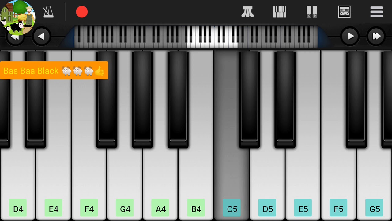How to Play Baa Baa Black Sheep on Keyboard Nursery Rhymes YouTube