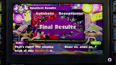 Splatoon - Splatfest! Autobots vs Decepticons Results!