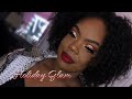 HOW TO : EASY GOLD GLITTER CUT CREASE | Hooded Eyes | Classic Holiday Glam 2018