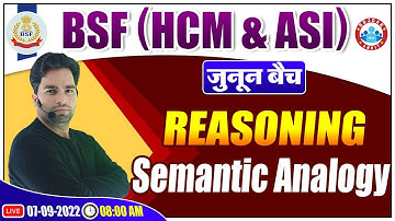 BSF Reasoning Classes | Semantic Analogy Reasoning Tricks | BSF HCM & ASI Reasoning Classes #06