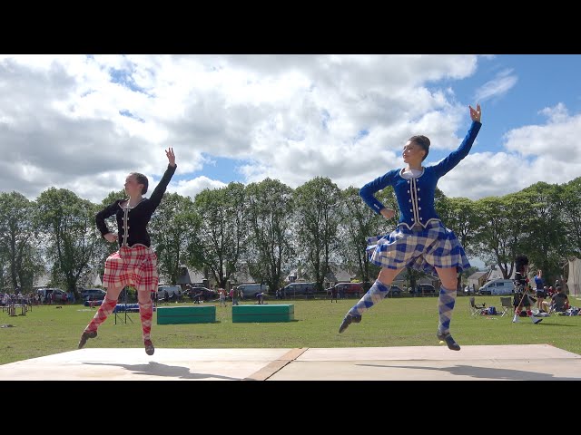 Michelle Gordon in the Highland Fling dance competition at Oldmeldrum Highland Games in 2022 class=