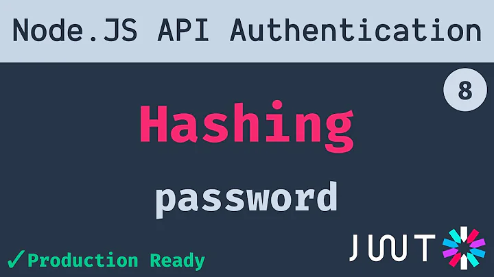 8. Hashing Password using bcrypt | Node JS API Authentication