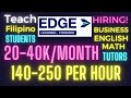 Hiring esl company  edge tutor 2040kmonth