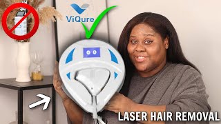 Professional laser hair removal at home, on dark skin ft ViQure￼