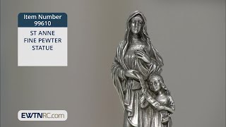 99610_ST ANNE FINE PEWTER STATUE