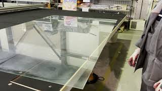 Стол с ЧПУ для раскроя стекла и зеркал. Оборудования для резки разлома и загрузки стекла 2600х3300мм