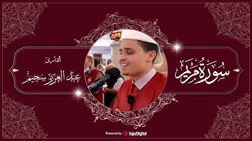تلاوة عطرة بصوت ملائكي من #سورة مريم #عبدالعزيز سحيم  #تلاوة خاشعة  Abdelaziz sahim