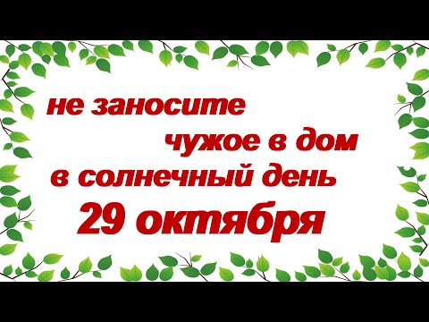 29 октября –