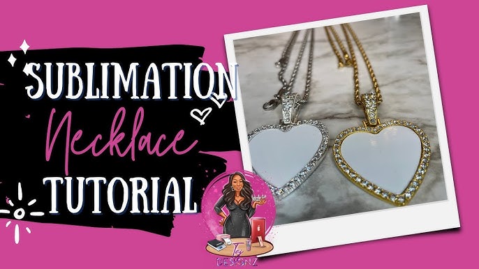 DIY Sublimation Necklace Pendant Angel Wings Rectangle Shape Sweater Chain  Gift