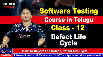 defect life cycle in software testing | software testing course in Telugu | IT Course