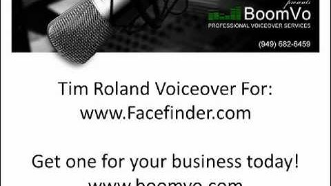 Tim Roland Voiceover for Facefinder