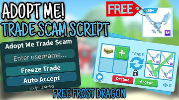 [FROST ❄️] ADOPT ME SCRIPT! | Trade Scam, Freeze Trade, Force Accept | PASTEBIN | WORKS ON DELTA 💎