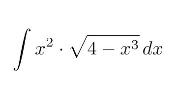 Integral of (x^2)*sqrt(4-x^3) (substitution)