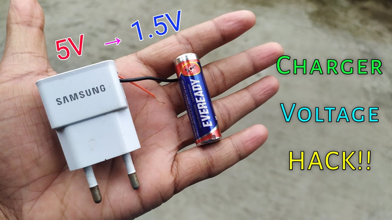 How to make AA battery charger from phone charger  Charger voltage  modification 1.5V, 4.2V, 9V, 12V 