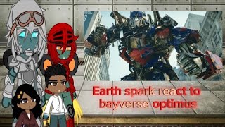 Earth spark react to Bayverse Optimus (+plus Megatron)