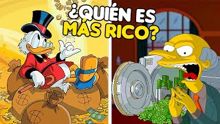 TOP 10 Personajes MÁS RICOS  de Las Caricaturas 🤑💰 (Actualización ) 2024 | DeToxoMoroxo