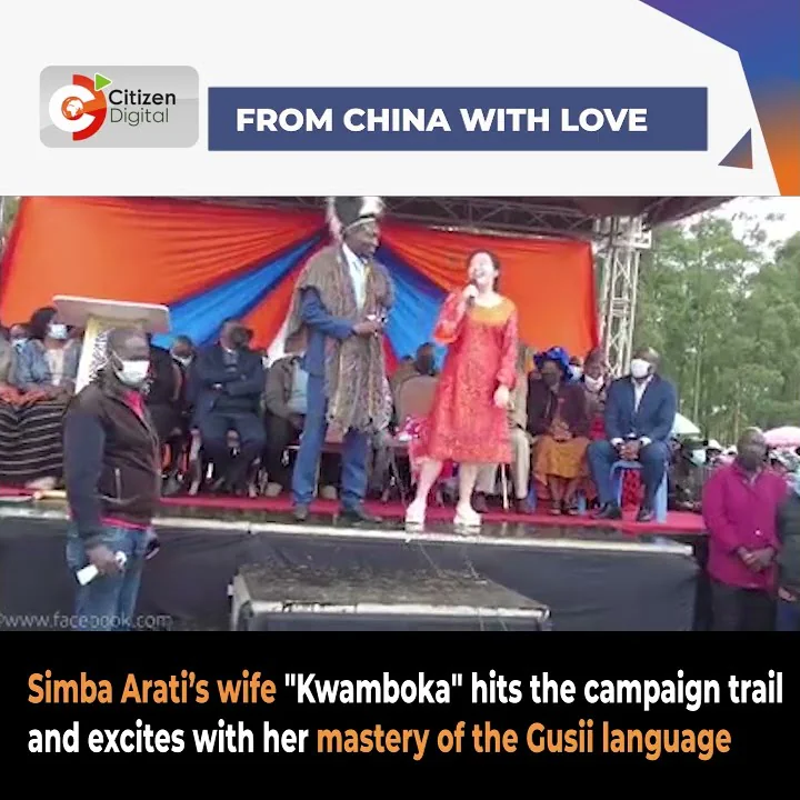 Simba Arati’s Chinese wife hits the campaign trail, excites with her mastery of the Gusii language