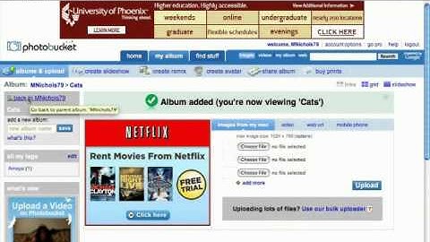 Photobucket Tutorial: Creating Photo Albums