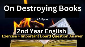 12th Class On Destroying Books J.C. Squire