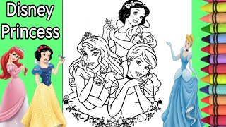 Coloring Disney Princess Aurora/Snow White And princess Cinderella coloring book page/drawing