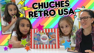 CHUCHES RETRO USA! Probando Chucherías Raras y Antiguas de EEUU en Divertilandia.