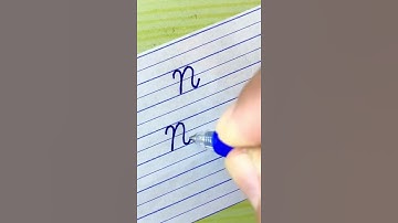 Cursive writing practice - Letter N | How to write English cursive writing #cursivewriting #shorts
