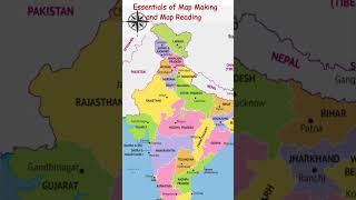 Map reading trick | Essentials of map making : title, key, directions, scale| Geography | shorts