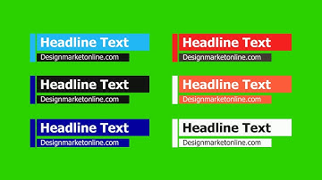 Lower Third Pack Of 6 | Green Screen Motion Graphics After Effects Template